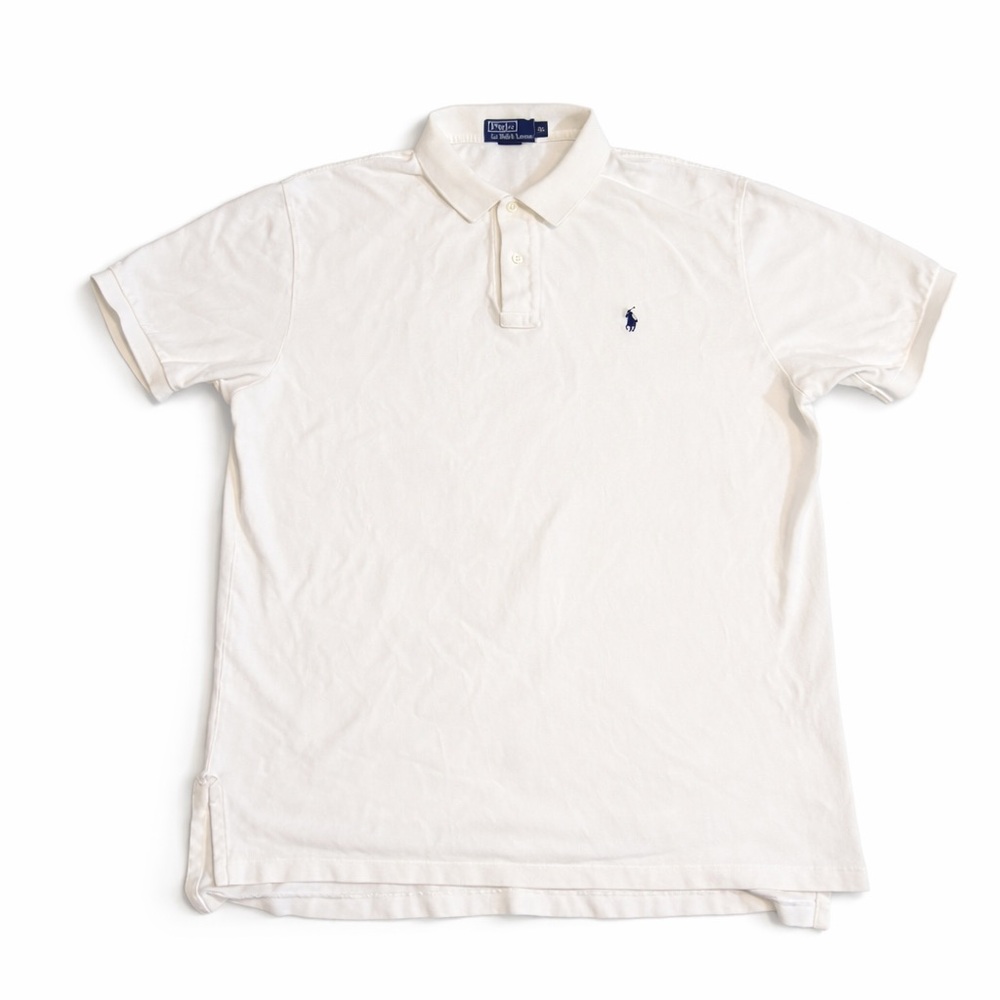 Ralph Lauren White Polo with Navy Pony